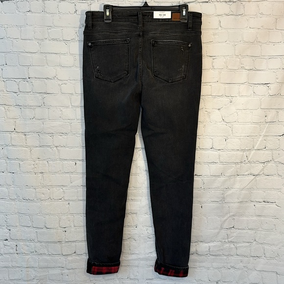 Judy Blue Destroyed Buffalo plaid patch skinny jeans-new - Picture 7 of 13